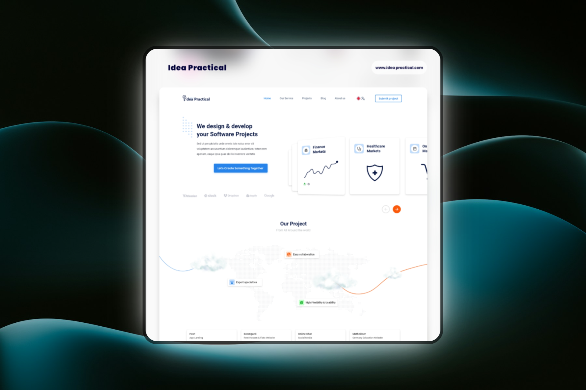 طراحی وب سایت انگلیسی و آلمانی شرکت آیدیا | پروژه اختصاصی شرکت